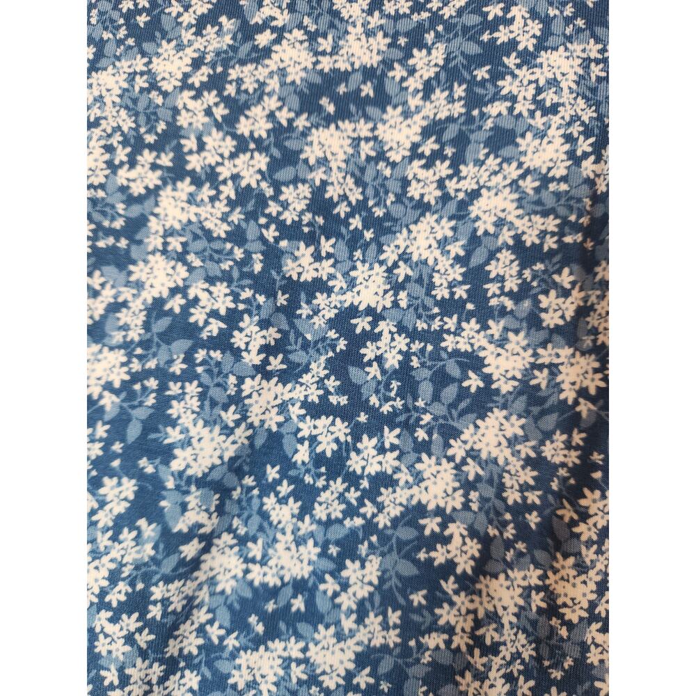 LOFT Ann Taylor Petite Blue White Floral Sleeveless Midi Dress Size 6P stretchy - Picture 4 of 9
